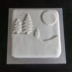 Striking and amazing looking. Gluten free, vegan decorated and iced Christmas cake. or celebration cake. Ready to eat!