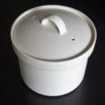 Microwave rice pot. Perfect plain rice. Easy microwave absorption method works every time. Gluten free, vegan.