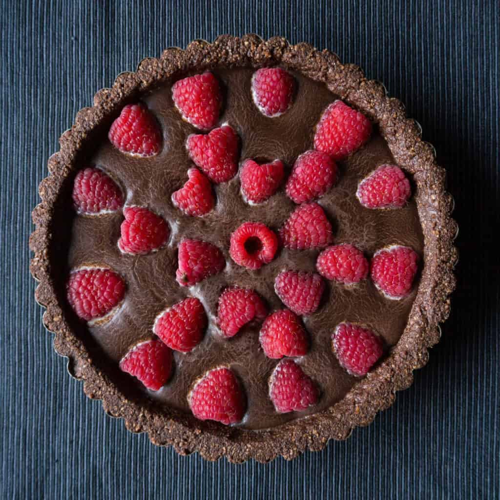 Chocolate, Hazelnut and Raspberry Torte. Gluten Free, Vegan