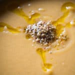 Roasted squash soup with seed powder