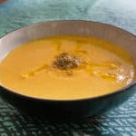 Roasted squash soup with seed powder