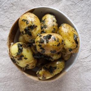 Jersey Royal Potatoes with Mint - Gluten-Free, Vegan