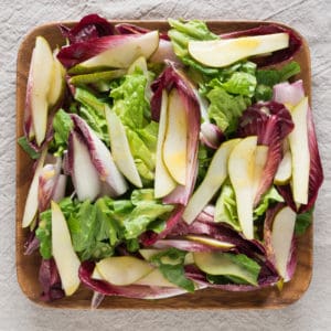 Endive Salad with Pears and Almonds - gluten-free, vegan