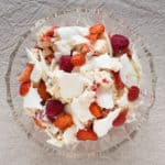Gluten-free, vegan Strawberry and Raspberry Eaton mess