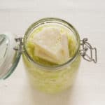 Gluten free, vegan sauerkraut - with cabbage core to hold down sauerkraut during fermentation