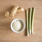 Lemongrass and Ginger Rice Pudding - main ingredients.