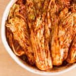 Cabbage being prepared for Gluten-Free, Vegan Kimchi.