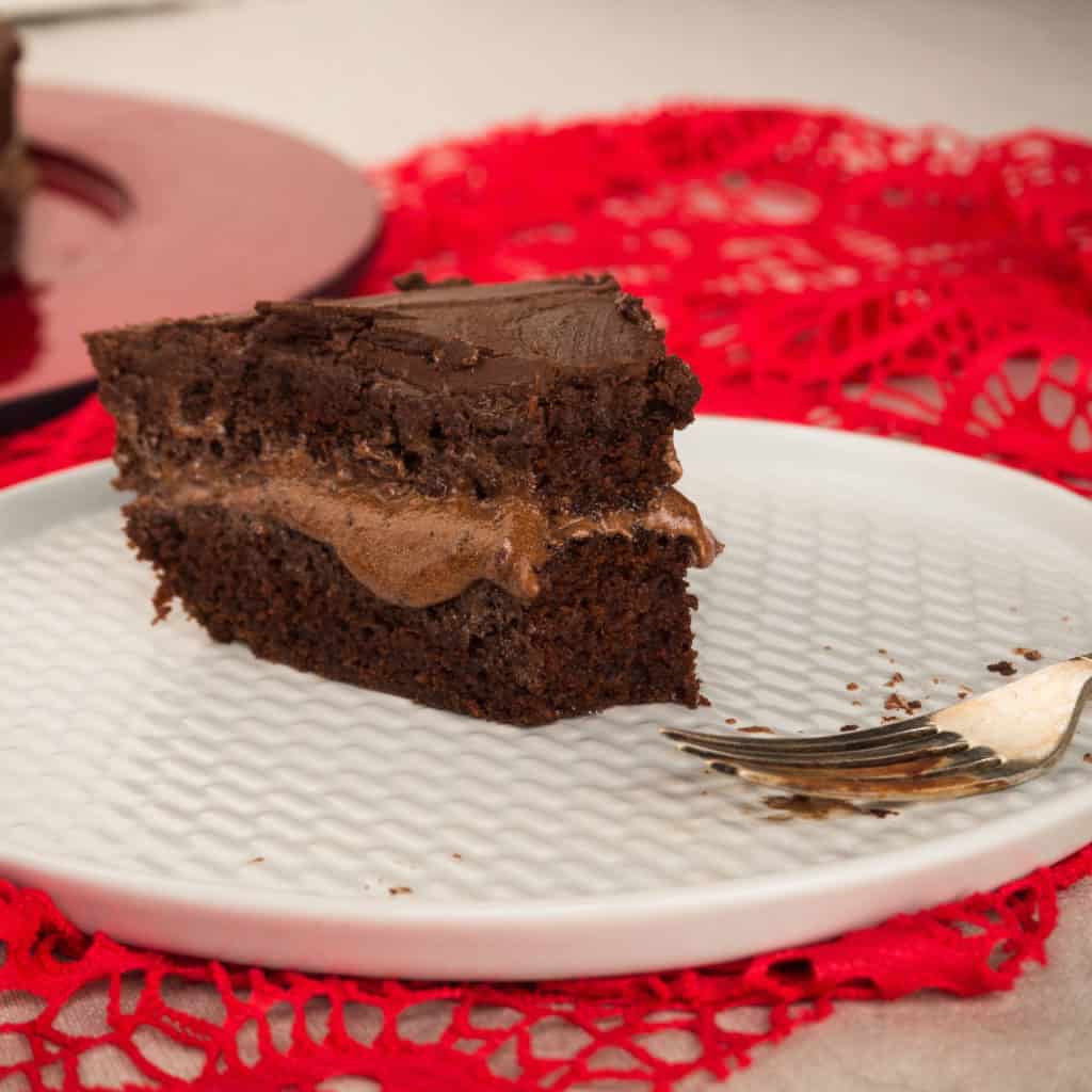 Gluten-Free, Vegan Triple Chocolate Cake. FriFran