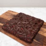 Uber Rich Chocolate and Strawberry Brownies - Gluten-Free, vegan. Baked and ready to slice