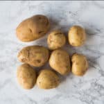 Super Easy Potato Wedges - potatoes ready to prepare