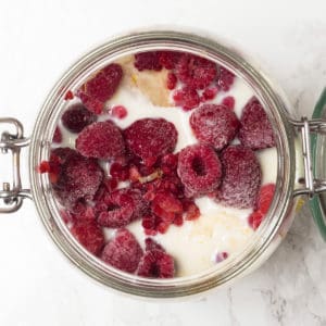 Gluten-Free, Vegan Almond and Raspberry Breakfast Smoothie - Ready to Blend