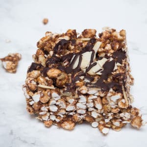 Gluten-Free, Vegan Peanut Butter And Chocolate Crispie Protein Bars