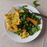 Panelle With Spinach, Carrot, Caper and Lemon Salad - gluten-free, vegan