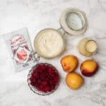 Nectarine and Raspberry Trifle Pots - gluten-free, vegan. Ingredients