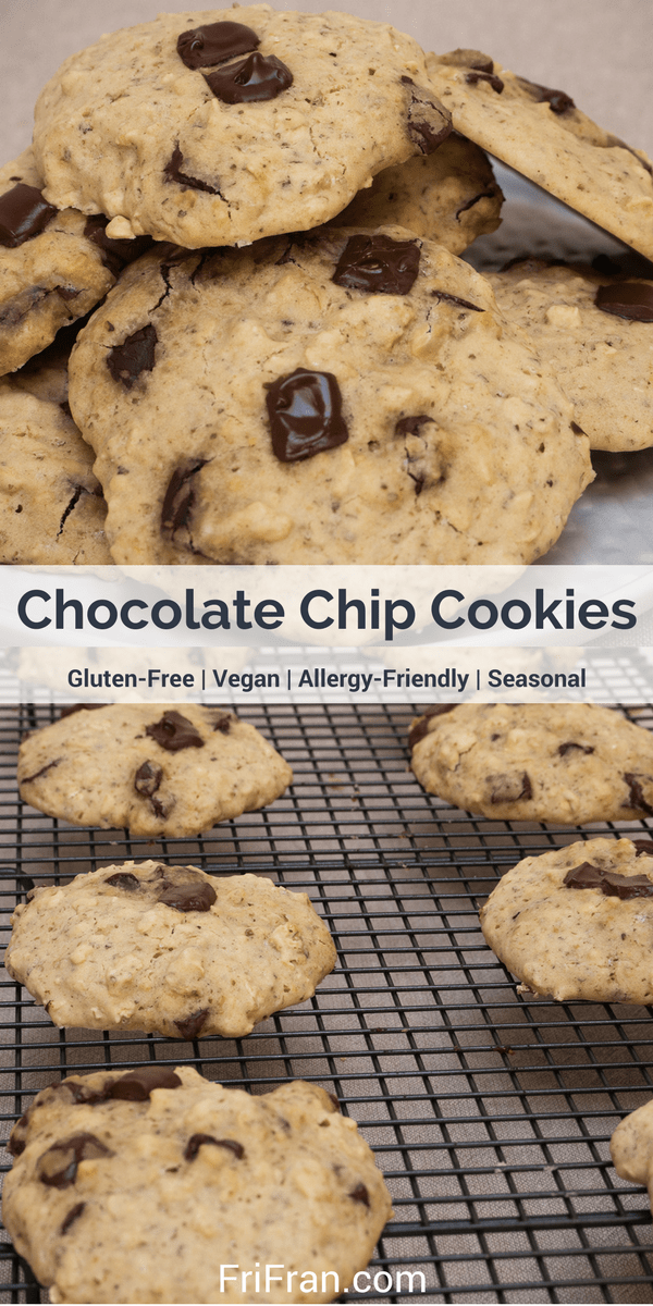 Chocolate Chip Cookies. #GlutenFree #Vegan. From #FriFran