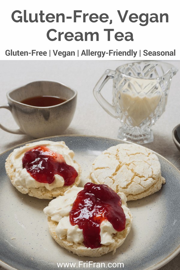 Gluten-Free, Vegan Cream Tea. #GlutenFree #Vegan. From #FriFran