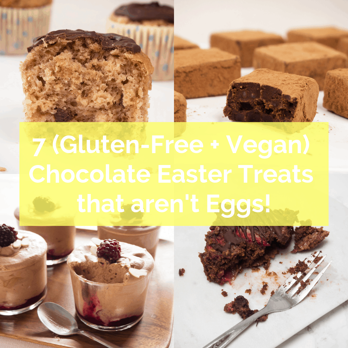7 (Gluten-Free + Vegan) Chocolate Easter Treats that aren't Eggs! #GlutenFree #Vegan #GlutenFreeVegan. From #FriFran