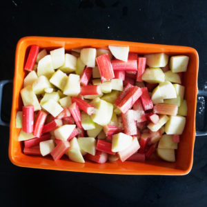 Apple and Rhubarb Crumble ingredients - Gluten-Free Vegan #frifran #glutenfree #vegan #coconutfree #glutenfreevegan #gfvegan